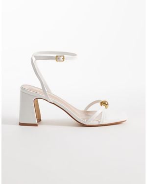 Raid Devena Block Heeled Sandals - White
