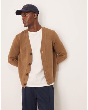 Mango Gilet en maille mélangée - fauve - Bleu