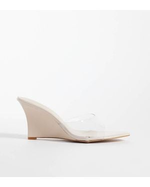 SIMMI Simmi London Senia Wide Fit Belize Wedge Sandals - White
