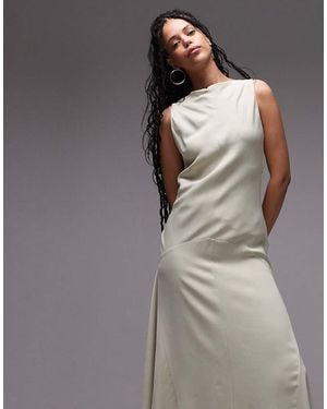 Mango Capsule Sleevless Dropped Waist Maxi Dress - Grey