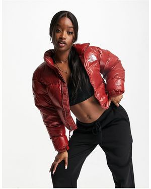 The North Face Nuptse Cropped Jacket - Red