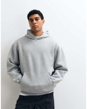 ASOS Felpa Con Cappuccio Oversize Mélange - Grigio