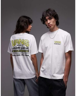 Vans Shop Front Graphic Back Print T-Shirt - Grey