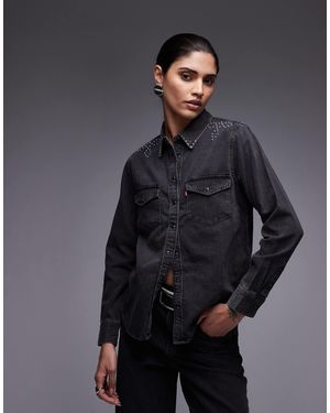 Levi's – iconic – western-jeanshemd - Grau
