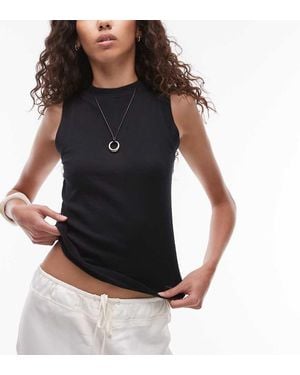TOPSHOP Slim Tank - Black