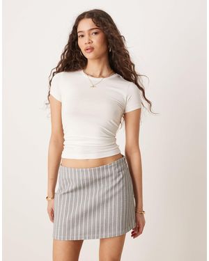 Gina Tricot – kurzärmliges, weiches jersey-oberteil - Weiß