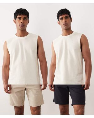 Jack & Jones 2 Pack Chino Shorts - Natural