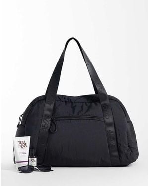 4505 Woven Gym Bag With External Pockets - Blue