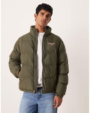Polo Ralph Lauren Sport Flag Logo Insulated Quilted Puffer Bomber - Green