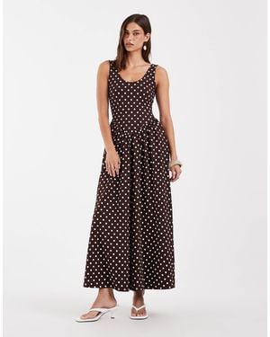 ASOS Polka Dot Midi Dress - Multicolor