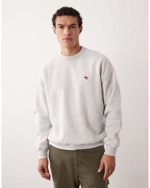 Abercrombie & Fitch Icon Logo Sweatshirt - White