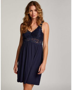 Hunkemöller Hunkemöller – nora – negligé aus spitze - Blau