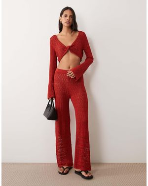 Miss Selfridge Häkelhose mit weitem bein - Rot