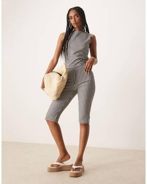 ASOS Co-ord Capri Trousers With Side Split - Natural