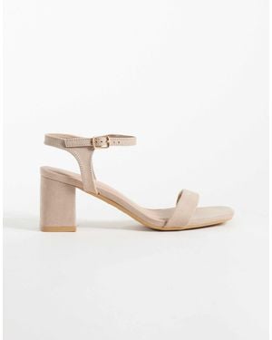 New Look Blocked Heeled Sandals - White