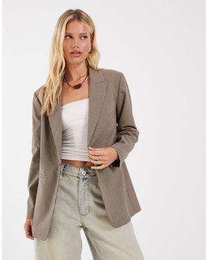 ASOS Blazer ajusté décontracté à carreaux - Gris