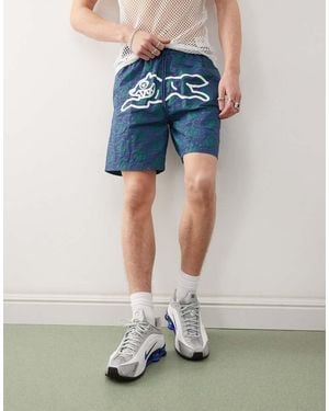 ICECREAM Running Dog All Over Print Swim Shorts - Blue