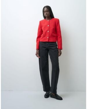 ASOS Getailleerd Bouclé Jack - Rood