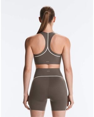 Oysho Perfect-Adapt Reflective Medium-Support Sports Bra - Grey