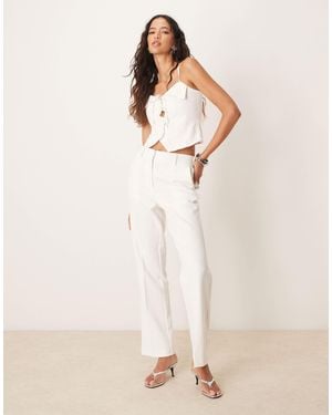 Y.A.S Tailored Straight Leg Trouser Co-ord - Natural