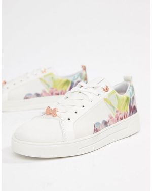 Ted Baker Te Sneakers Met Veters En Bloemen - Wit