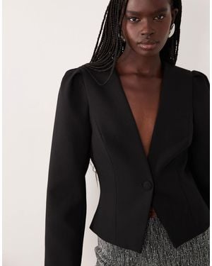 Miss Selfridge Cinched Clean Blazer - Black