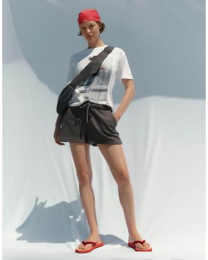 Oysho Cotton Blend Fleece Shorts - Grey
