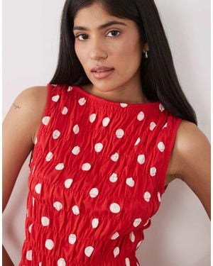 ASOS Shirred Slash Neck Top