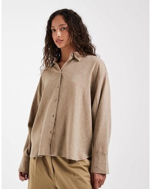 JJXX Linen Blend Shirt - Brown