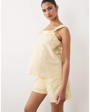 Mama.licious Mamalicious maternity – seersucker-shorts - Natur
