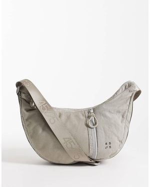 4505 Gym Crossbody Sling Bag With Utility Mesh Pocket - Grey