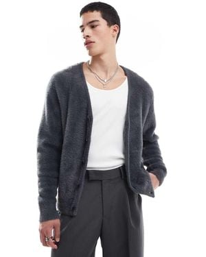 Jack & Jones Oversized Fluffy Cardigan - Blue