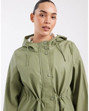 Vero Moda Coated Jacket With Hood - Green