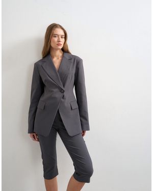TOPSHOP – schlichter, taillierter blazer - Grau
