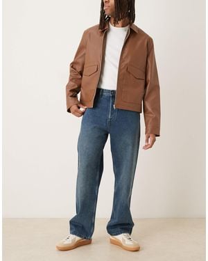 ARKET Mist Low Rise baggy Wide Leg Jeans - Blue