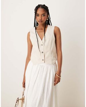 Jdy Denim Waistcoat - Natural