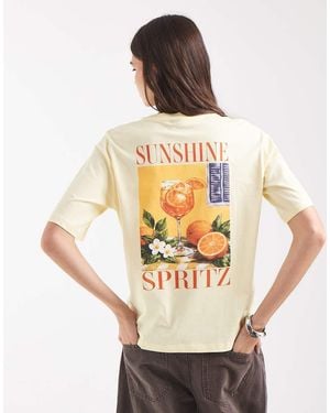 Vero Moda Sunshine Sprtiz Graphic T-shirt - Natural