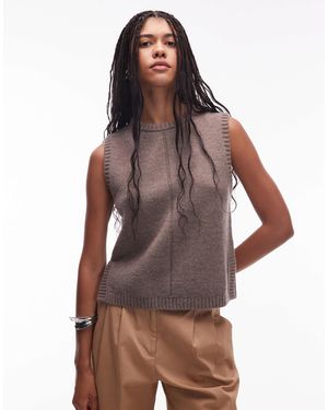 & Other Stories Wool Blend Knitted Tank - Brown