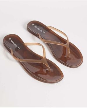 Cotton On Blake Jelly Flip Flop - Brown