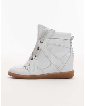 Bronx Zapatillas Blanco Hueso Con Cuña De Ante Jae-Yy De - Negro