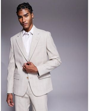 River Island Slim Fit Suit Jacket - Gray
