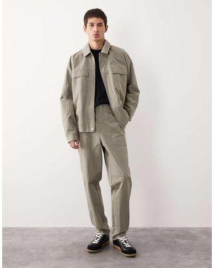 ASOS COLLECTIVE Tapered Carrot Fit Chino Co-Ord - Natural