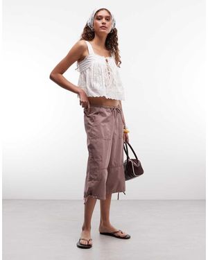 Collusion Utility Capris Trouser - Red