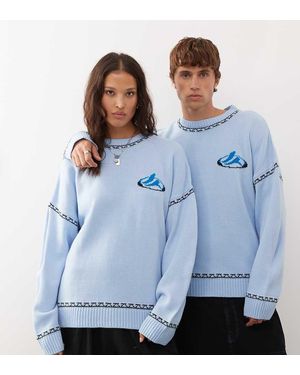 Collusion Trui Met Surfprint - Blauw