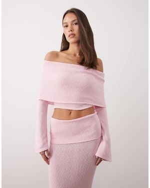 Wanderdoll – yasmin – oberteil aus bouclé-strick - Pink