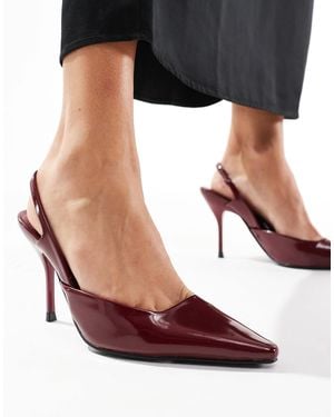 SIMMI Simmi London Darcia Pointed Slingback Heeled Shoes - Red