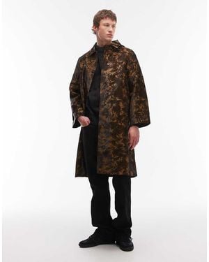 Rains 21520 Nara Unisex Long Waterproof Tailored Trench Jacket - Brown