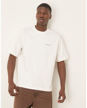 Abercrombie & Fitch T-Shirt Premium Bianca Con Logo - Bianco