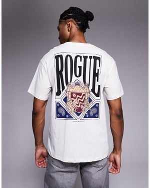ADPT Oversized T-Shirt With Rogue Backprint - Gray