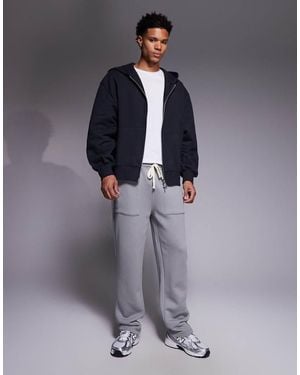 ASOS Straight Leg Heavyweight Jogger - Grey